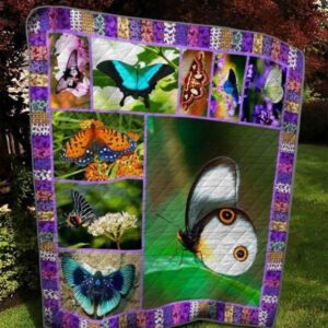 Funny Pattern Butterflies Quilt Blanket Ver 4  Quilt